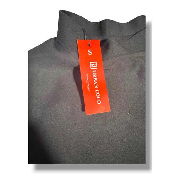 Urban Coco Black Skater Skirt Women’s Size Small – High Waist Flared A-Line Knee - Picture 3 of 4